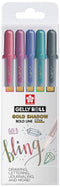 Gelly Roll gelpen gold shadow set 5 kleuren