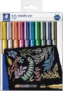 Gelpen Staedtler metallic etui à 10 kleuren | 50 stuks