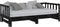 vidaXL - Slaapbank - uitschuifbaar - massief - grenenhout - zwart - 2x(90x200) - cm