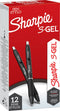 Gelschrijver Sharpie 0 | 7mm zwart | 12 stuks