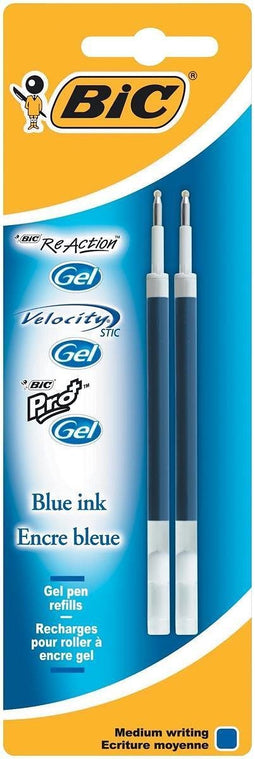Gelschrijvervulling Bic tbv diverse gelpennen blauw M à 2st
