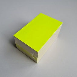 Klika - Prijskaart blanco fluor geel 8x12cm100st - 10 stuks