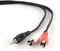 Gembird 0.2m, 3.5mm/2xRCA, M/M audio kabel 0,2 m Zwart, Rood, Wit