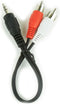 Gembird 0.2m, 3.5mm/2xRCA, M/M audio kabel 0,2 m Zwart, Rood, Wit