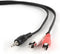 Gembird 0.2m, 3.5mm/2xRCA, M/M audio kabel 0,2 m Zwart, Rood, Wit