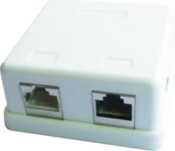 Gembird - 2 Ports CAT5E Opbouwdoos half-shielded - Keystone jacks