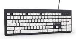 Gembird bedraad USB toetsenbord - QWERTY (US) / zwart/wit - 1,8 meter
