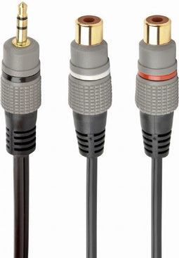 Gembird CCAP-RCAM2F-0.2M audio kabel 0,2 meter RCA 2 x RCA Zwart