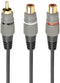 Gembird CCAP-RCAM2F-0.2M audio kabel 0,2 meter RCA 2 x RCA Zwart