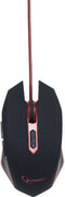 Gembird MUSG-001-R - Gaming muis, zwart/rood