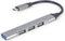 Gembird USB C HUB - 4 poort - 1 x USB 3.1 + 3 x USB 2.0 - Geschikt voor Apple Macbook Pro / Air, Lenovo, Samsung - Zilver