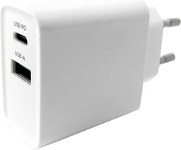 Gembird USB Snellader 20W - 2-poorten - USB-A + USB Type-C - QC3.0 - 5V/3A - Wit