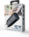 Gembird USB Snellader 65W - 3-poorten - USB-A + 2x USB Type-C - QC3.0 - 5V/3A - Zwart