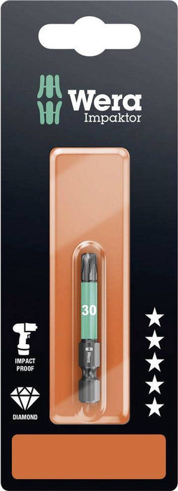 Wera 867/4 IMP DC SB SiS 05073966001 Torx-bit T 30 Gereedschapsstaal Gelegeerd, Diamant gecoat F 6.3 1 stuk(s)