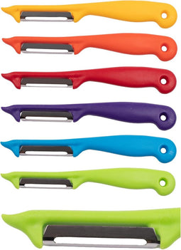 Gemea Dunschiller Dubbel Mes - voor Fruit- en Groenteschiller - Kunststof - Mix - 10 stuks