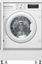 Bosch WIW28443 - Inbouw Wasmachine - 8 kg - 1400 tpm - Wit