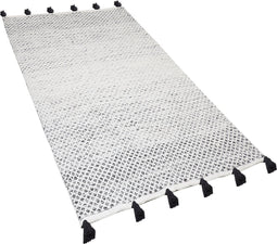 GEMLIK - Laagpolig vloerkleed - Zwart - 80 x 150 cm - Wol