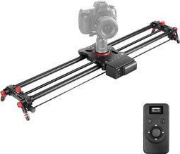 Gemotoriseerde Camera Slider, 31.5 2.4G Draadloze Controle Carbon Fiber Track Rail met Mute Motor/Time Lapse Video Shot/Follow Focus Shot/120 Graden Panoramisch Shot voor DSLRs, Lading tot 22 lbs