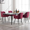 Woltu EZS02bd-1 - Eetkamerstoel - Ergonomisch ontwerp - Fluweel Bordeaux 56 x 53 x 83,5 cm