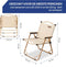 NIVADA Campingstoel - Opvouwbaar - 120kg Draagkracht - Beige