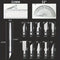 Generic 16-delige hobbymessenset - scalpel messen