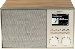 Geneva DeCon S internet, DAB+ en FM radio met Spotify en Bluetooth - champagne/walnoot