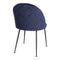 Geneve Dining Chair - Chair Blue In Velvet With Black Legs - Set Of 2