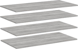 vidaXL - Wandschappen - 4 - st - 100x50x1,5 - cm - bewerkt - hout - grijs - sonoma - eiken