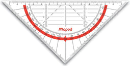 Geo-flex geodriehoek 16 cm - flexibel