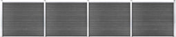 vidaXL - Schuttingpanelenset - 699x146 - cm - HKC - zwart