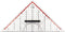 Geodriehoek M鯾ius & Ruppert 30cm plexiglas transparant voor technisch tekenen