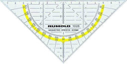 Geodriehoek rumold 1026 160mm transparant