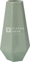 Geometrische vaas uit bamboevezel - Saliegroen