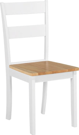 GEORGIA - Eetkamerstoel - Lichtbruin - Rubberhout