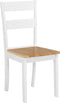 GEORGIA - Eetkamerstoel - Lichtbruin - Rubberhout