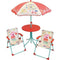 FUN HOUSE Peppa Pig Tuinmeubelen - 1 tafel H.46xø46cm, 2 stoelen H.53xB.38.5xD.37,5 cm en 1 paras...