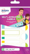 Geplastificeerd etiket Avery assorti - 24 etiketten