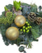 Kerst Stuk -Luxueus in het goud met een goud metallic schaal-33 cm Ø