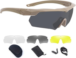 Gepolariseerde sportbril met 3 glazen, UV-bescherming en anti-fog