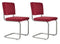 Zuiver Ridge Rib Eetkamerstoelen Rood - Set van 2