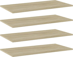 vidaXL - Wandschappen - 4 - st - 80x40x1,5 - cm - spaanplaat - sonoma - eikenkleurig