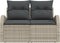 vidaXL - 2-Zits - Tuinsofa - met - Opslag - & - Kussens - Lichtgrijs - Poly - Rattan