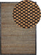 GERCE - Jute vloerkleed - Zwart/Beige - 140 x 200 cm - Jute