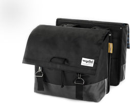 Gerecyclede dubbele fietstas Urban Proof - 2 x 27,5 Liter - L42xB19xH34 cm - zwart/grijs