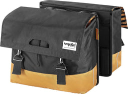 Gerecyclede dubbele fietstas Urban Proof 40 liter - grijs/geel