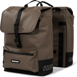 Gerecyclede dubbele fietstas Urban Proof Cargo 38L 30 x 15 x 42 cm - bruin