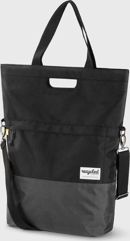 Gerecyclede shopper fietstas Urban Proof 20 liter - zwart/grijs