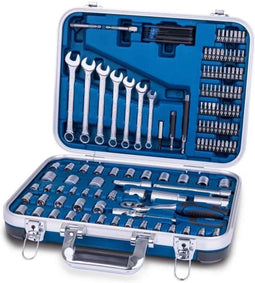 Gereedschapskoffer 135-delig - SCHAPPACH - TB170 - Gereedschappen van chroom-vanadiumstaal - Afsluitbare koffer