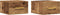 vidaXL - Nachtkastjes - 2 - stuks - Wandgemonteerd - Oud - Hout - 35x35x20 - cm