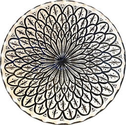 Geribbelde aardewerk schaal Handgemaakt Ø35